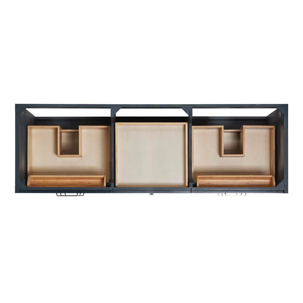 Ariel Monrow 66 Inch Double Oval Sink Bathroom Vanity With Carrara White Quartz Countertop