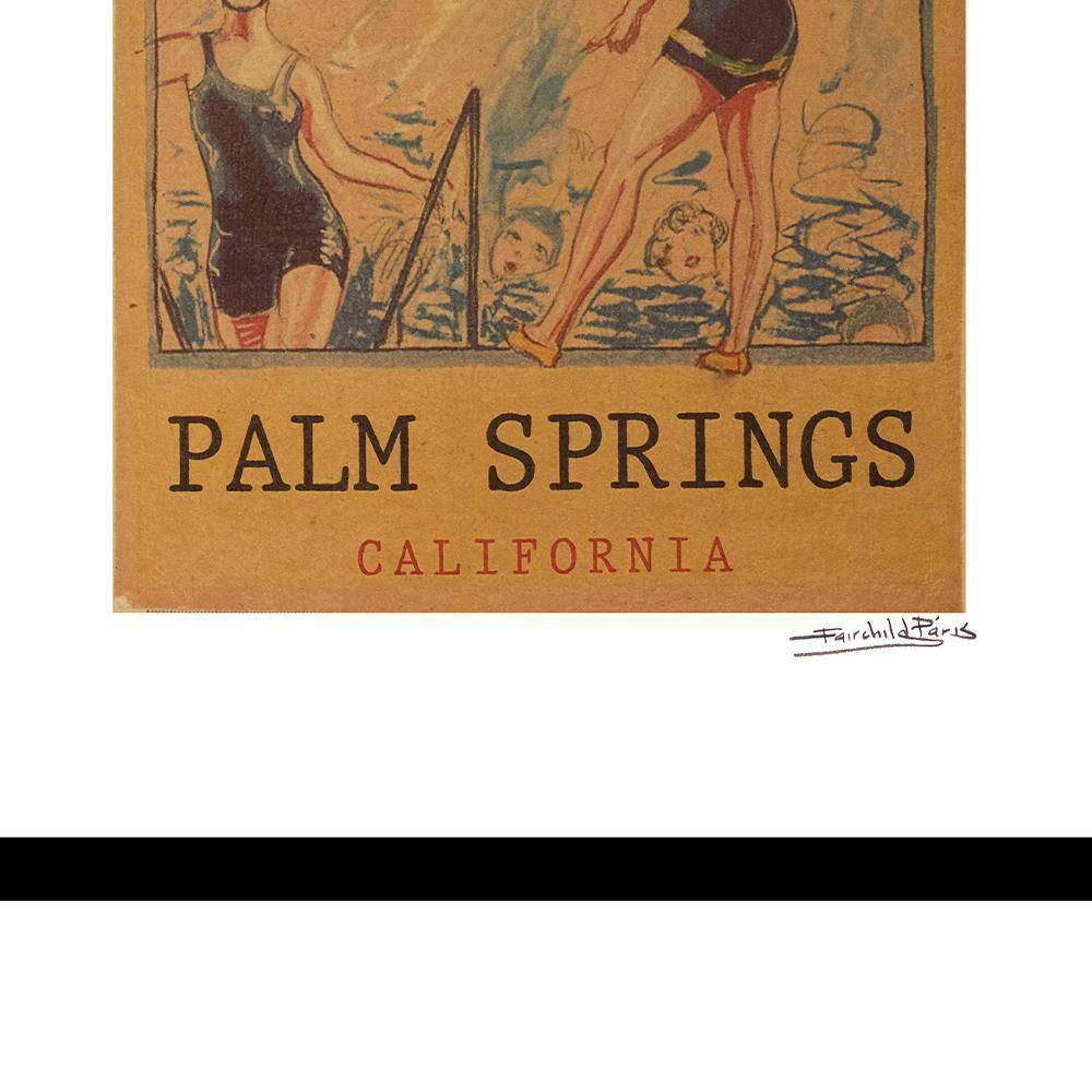 Vintage Pool Ladies, Palm Springs Framed Print