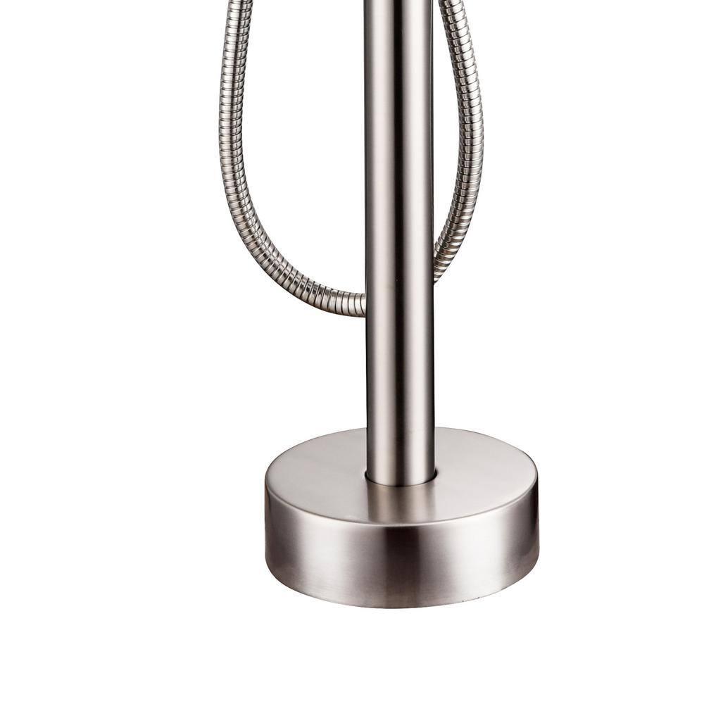 Double Handle Floor Mounted Freestanding Tub Filler With Handshower