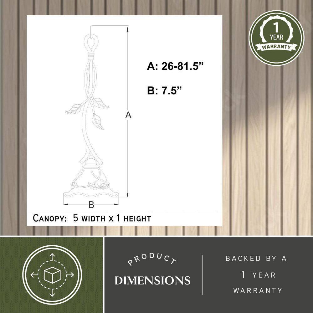 Vaxcel Vine 1 - Light Pendant in  Oil Shale