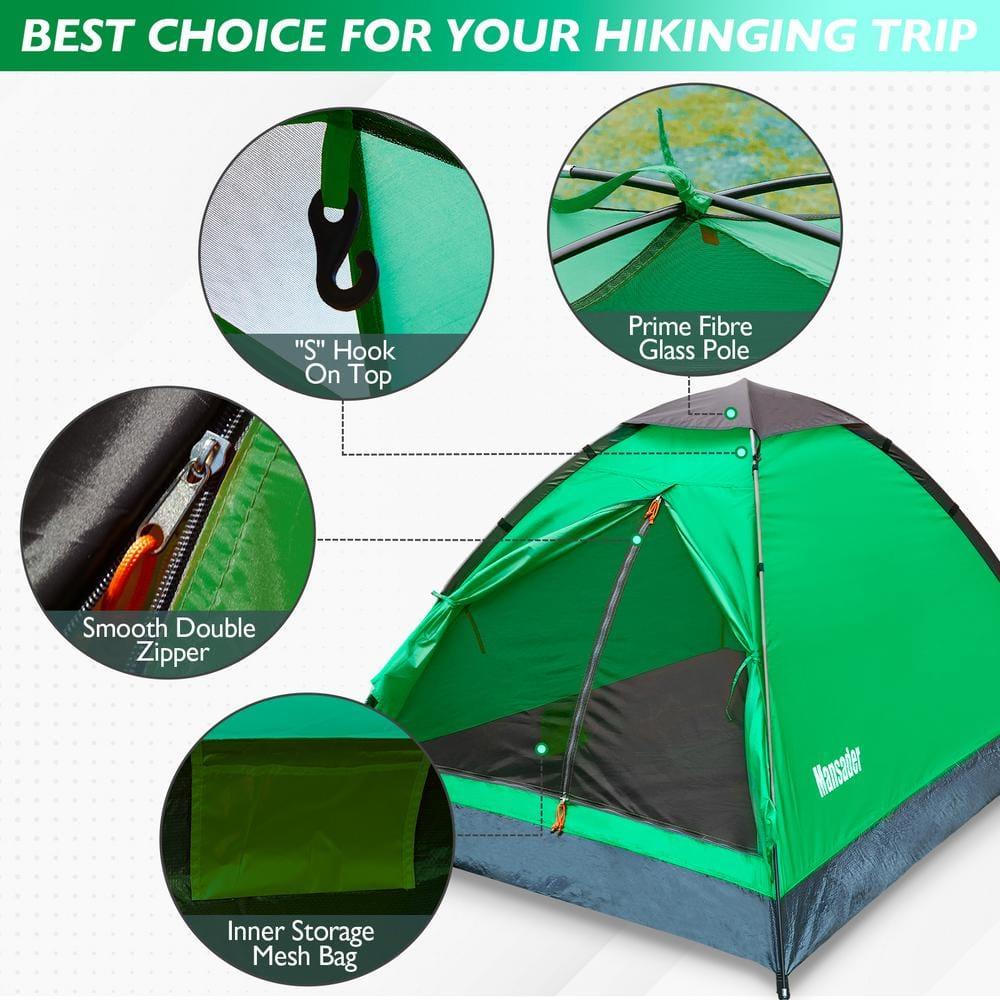 Garsing 2 Person Lightweight Camping Tent With Carrying Bag