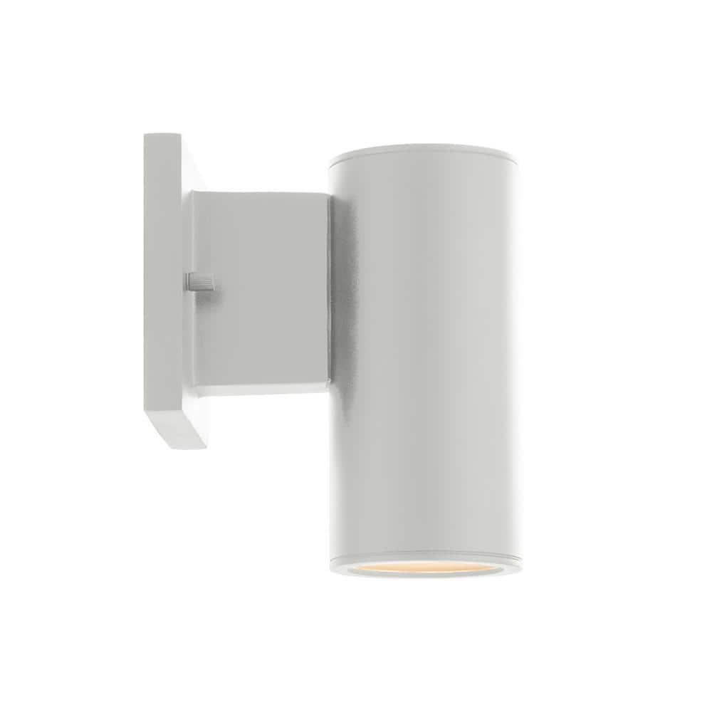 WAC Lighting Cylinder 1 -Light 6.75-in H Matte White Hardwired Integrated LED Outdoor Wall Light