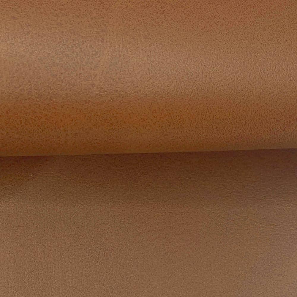 Daphne Ottoman Carmel - Lifestyle Solutions: Faux Leather Footstool, Transitional Bench, No Assembly Required