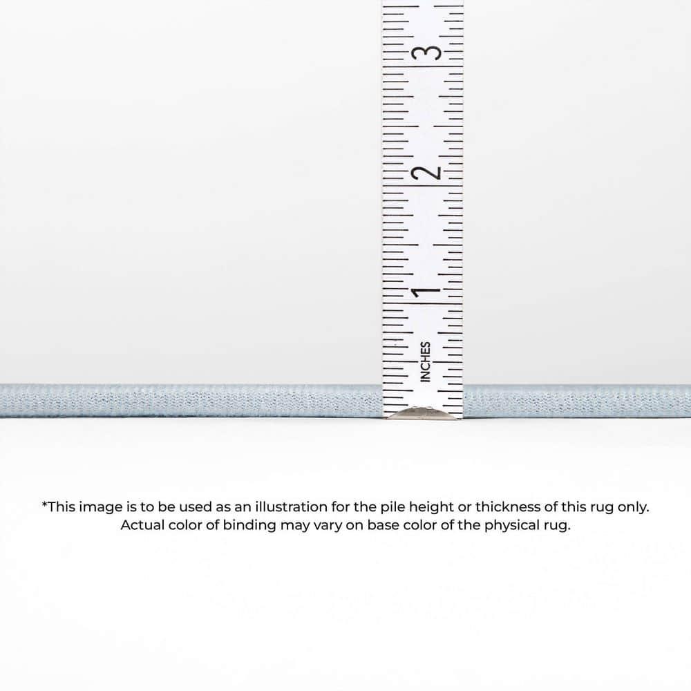 Gray Abstract Flat Woven Washable Rectangular Rug 5' x 7'