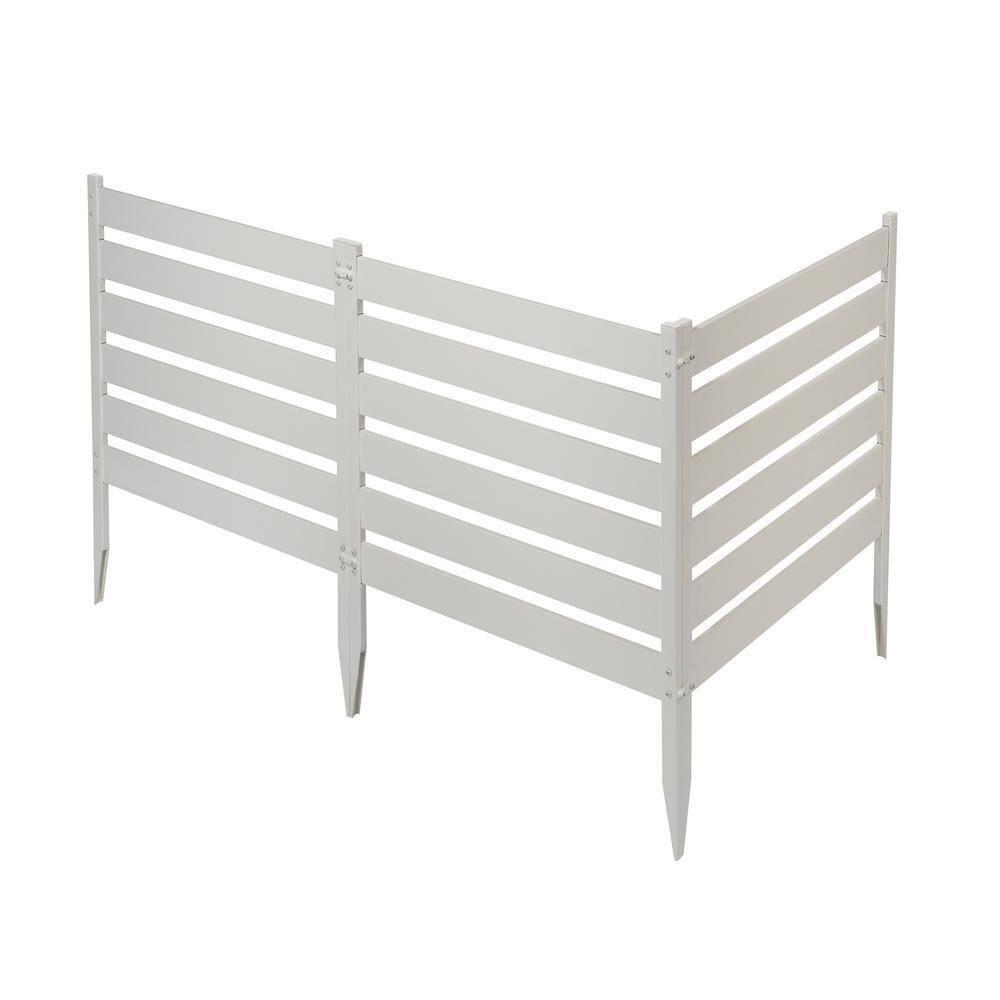 Zippity Outdoor Products 26in H x 24in W (3 Panels) No Dig Zippity Maui Fence Kit, Charcoal Color WoodTek Vinyl Fence Panel, Temporary Outdoor Border for Garden, Easy Install DIY Fence for Backyard, Patio, & Deck, ZP19066