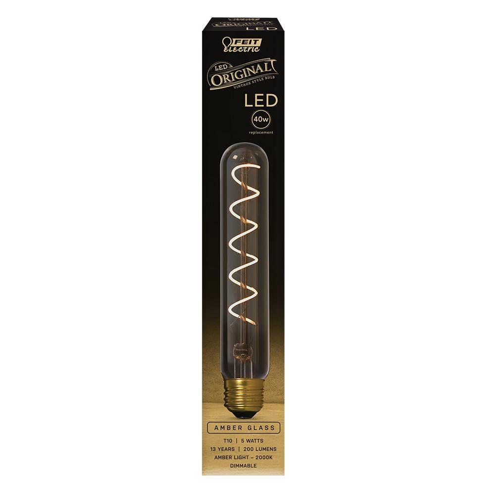Feit Electric T10 E26 (Medium) LED Bulb Amber 40 Watt Equivalence 1 pk