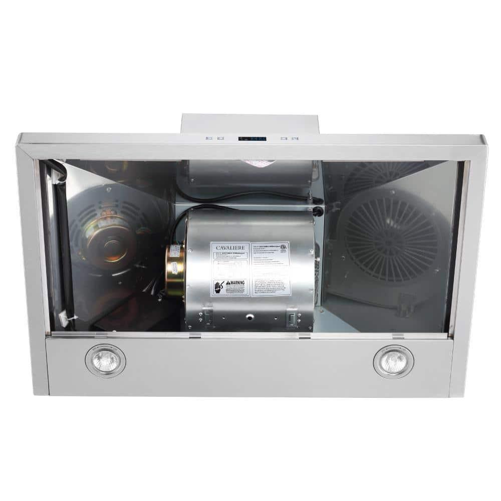 Cavaliere CAVALIERE 30" inch 462 CFM Convertible Digital Wall Mount Range Hood Included Charcoal Filter in Stainless Steel SV218B2-30