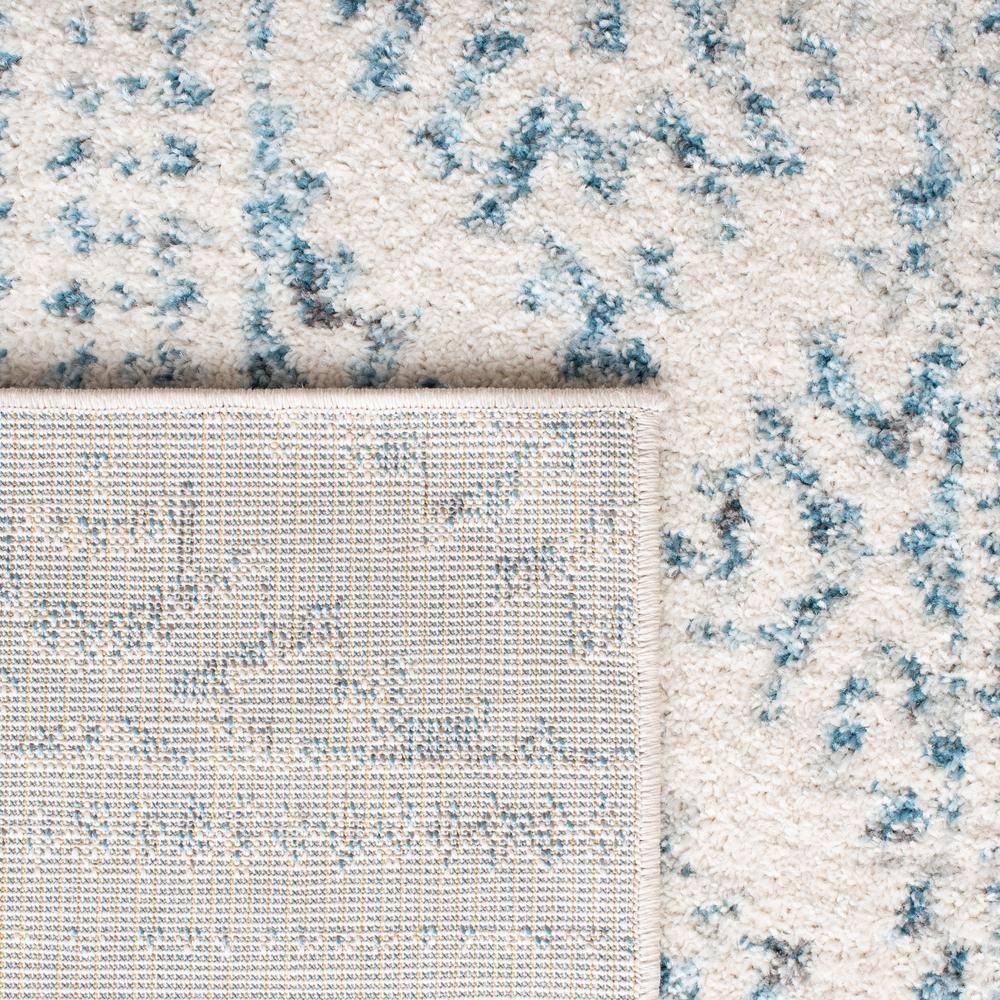 Tulum TUL272 Power Loomed Indoor Area Rug - Ivory/Turquoise - 5'3"x7'6" - Safavieh