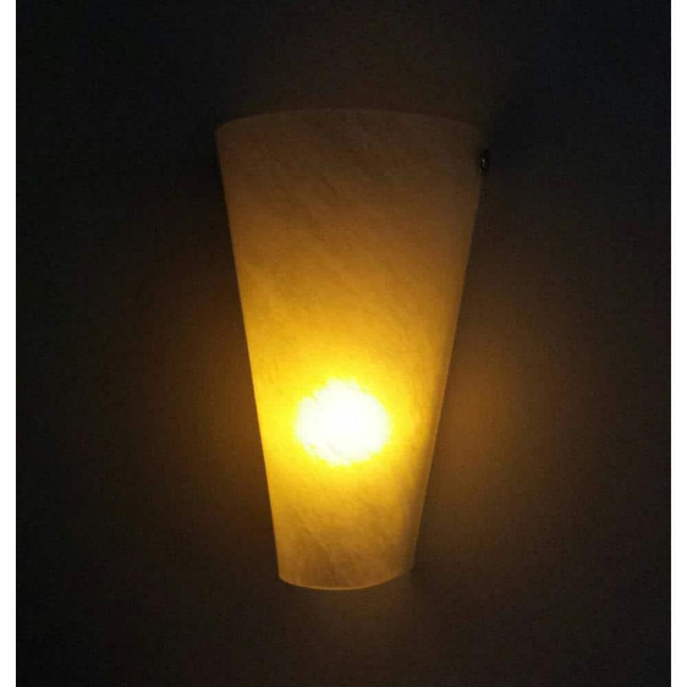 Frosted Marble Glass Conical Sconce