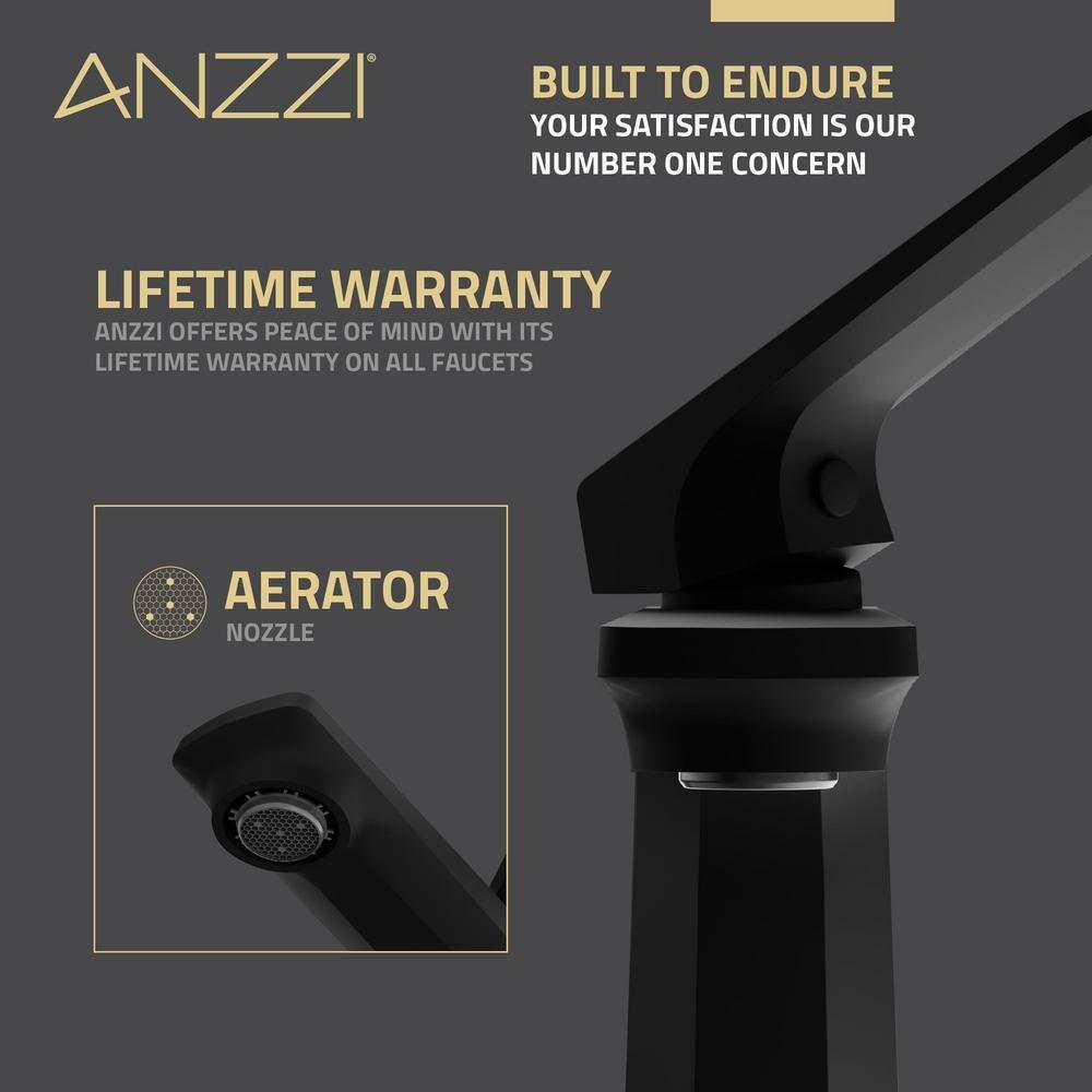 Single-Hole Single-handle Bathroom Faucet with Drain Assembly
