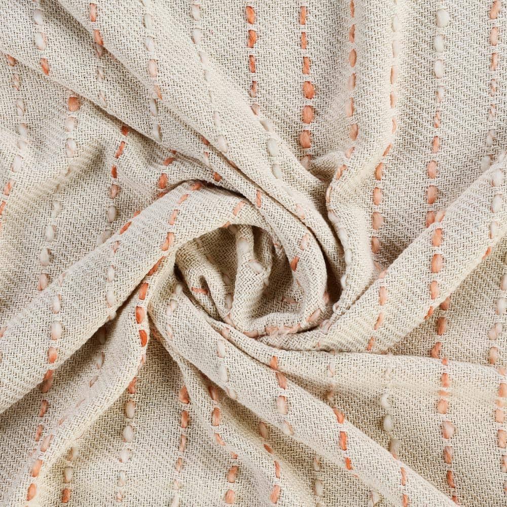 Deep Ombre Striped Handmade Woven Throw Blanket with Fringe