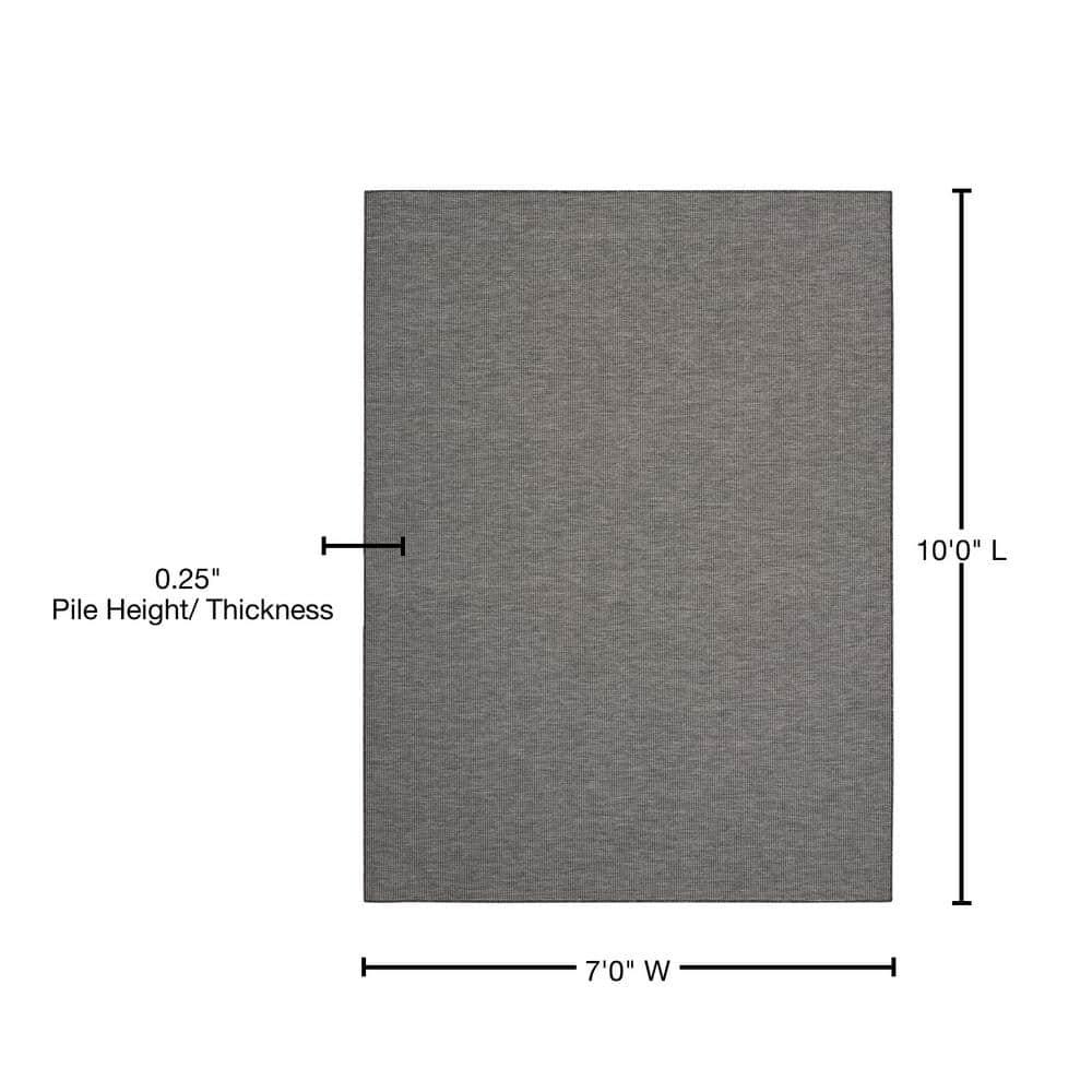 Nourison Positano POS01 Indoor/outdoor Area Rug - Charcoal 7' x 10'