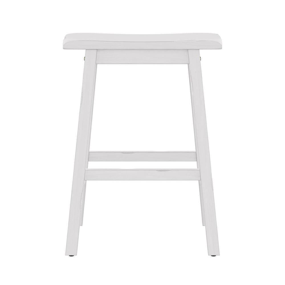 Hillsdale Furniture Moreno Backless 24" NonSwivel Counter Height Barstool Sea White: Wooden Kitchen Stool, Fixed Height