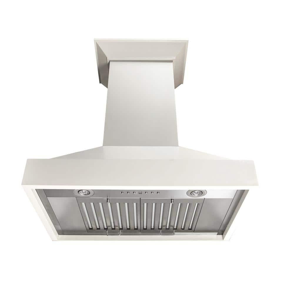 ZLINE 30 in. Convertible Vent Wooden Wall Mount Range Hood in Antigua & Walnut