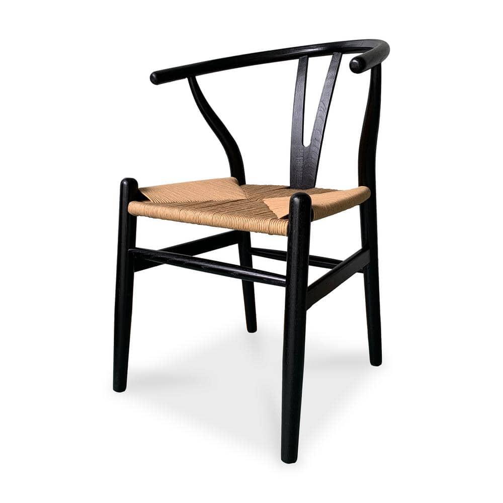 Cylia Dining Chair (Set of 2) - Black and Natural