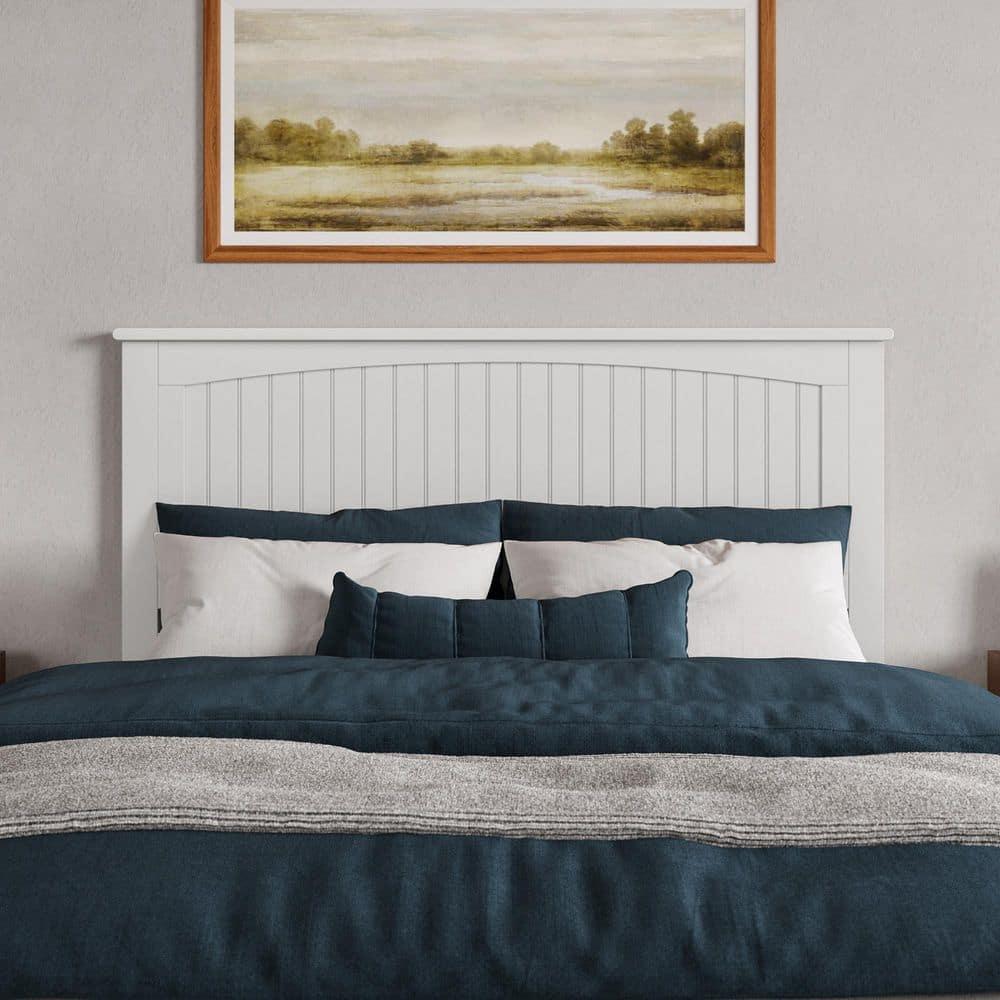 AFI Naples Queen Solid Wood Low Profile Platform Bed, White