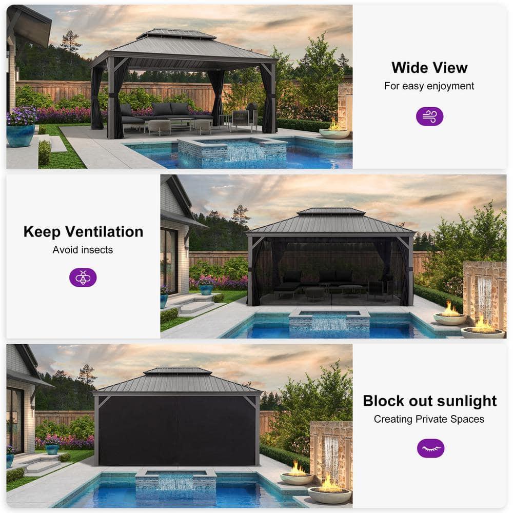 Purple Leaf Purple Leaf Aluminum Patio Gazebo