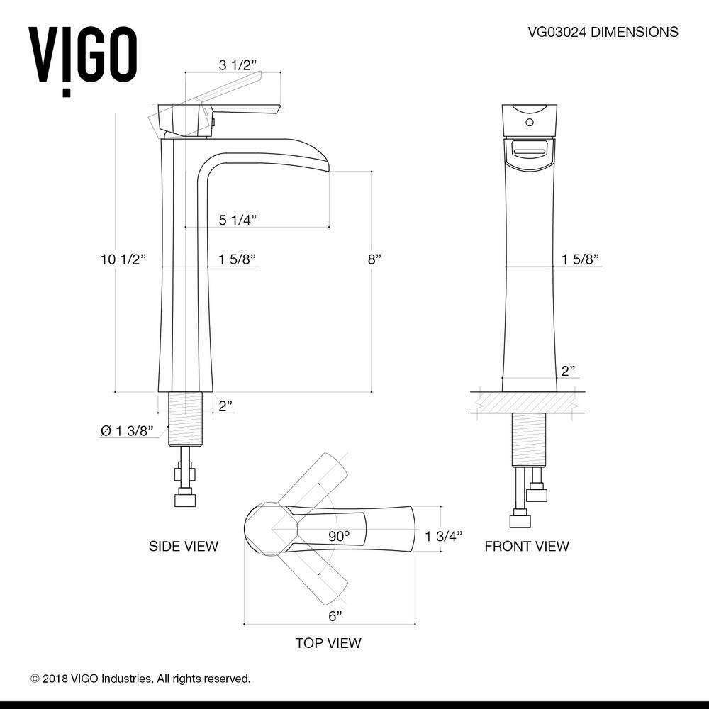 Niko 11" H Single Handle Vessel Sink Bathroom Faucetwith Pop-up Drain