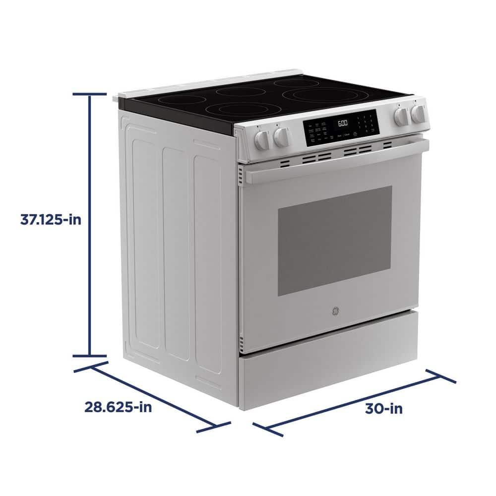 GE 30" Slide-In Electric Convection Range