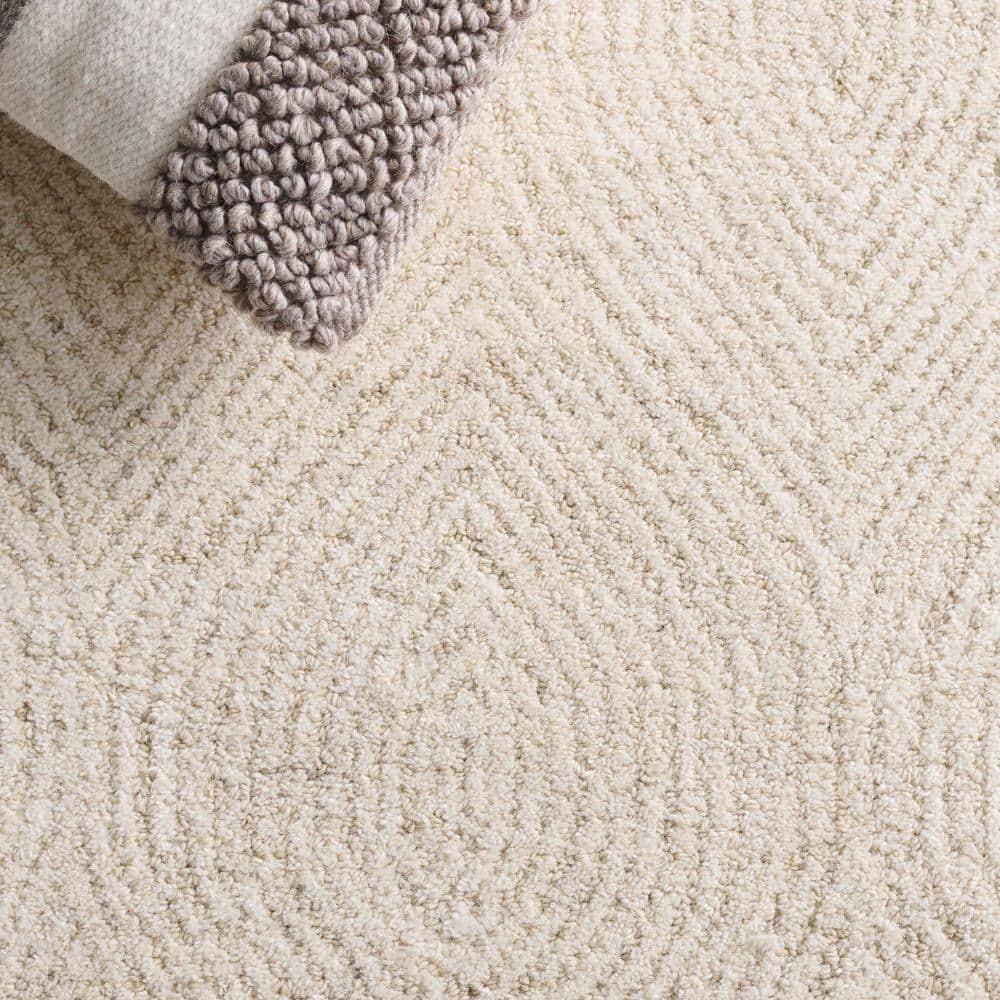 SAFAVIEH Abstract Caelestinus Ogee Wool Runner Rug, Ivory/Beige, 2'3" x 8'