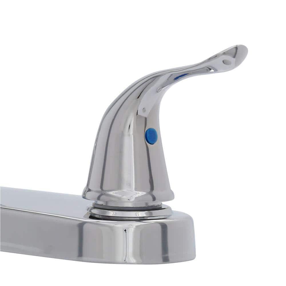 EZ-FLO 10201 High Arc Swivel Spout Kitchen Faucet, Two-Handle, Chrome