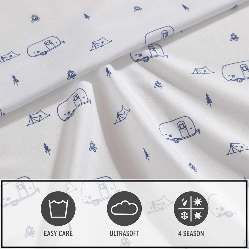 Eddie Bauer Travel Trailer Blue Full Sheet Set