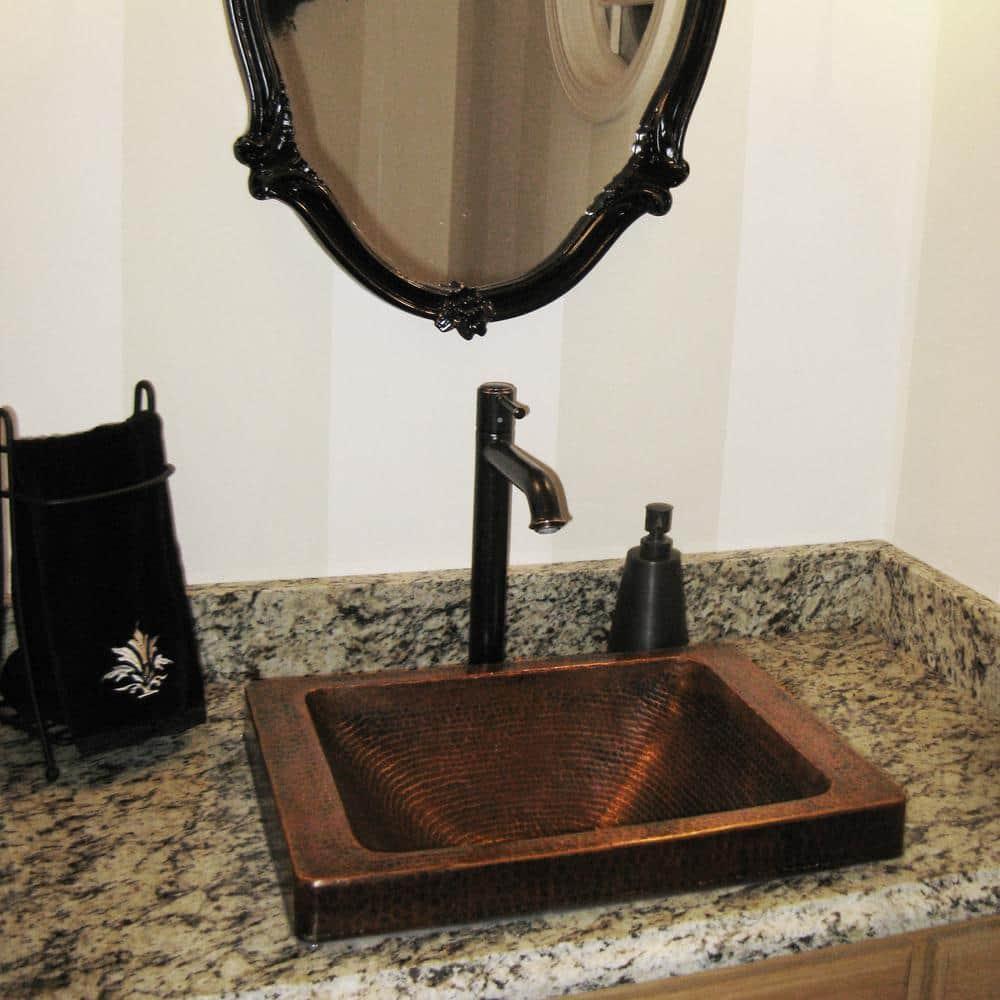Novatto 14'' Copper Rectangular Bathroom Sink