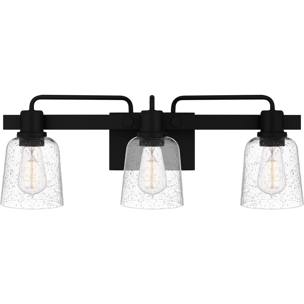Quoizel Lighting Lydia 3 - Light Vanity in  Matte Black