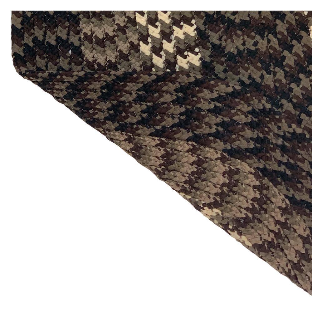 48" x 72" Alpine Collection Chocolate Stripe Reversible Indoor Area Utility Oval Rug - Better Trends