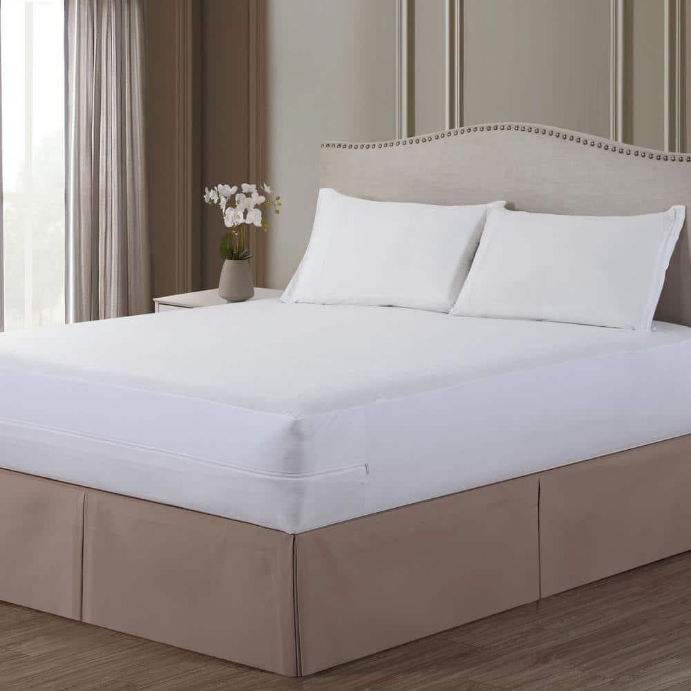 All-in-One Bed Bug Blocker Water Resistant Zippered Mattress Protector, California King