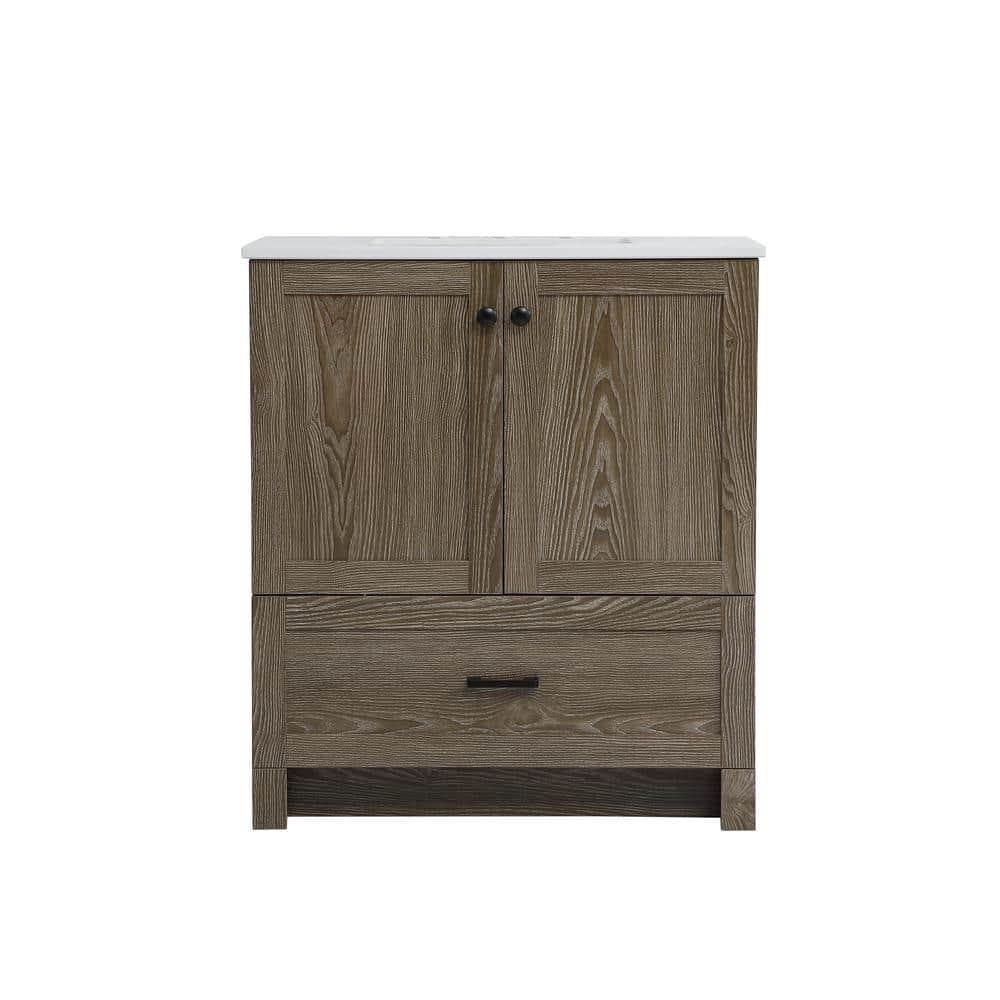 Elegant Kitchen and Bath Elegant Kitchen and Bath 30 Inch Single Bathroom Vanity with Backsplash