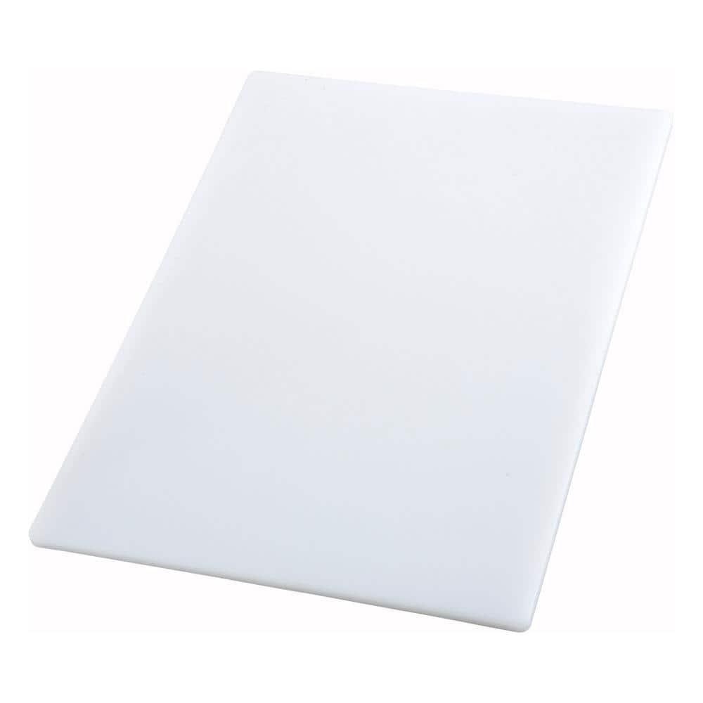 Winco Winco Heavy-Duty Plastic Cutting Board, 18" X 24" X 1/2", White