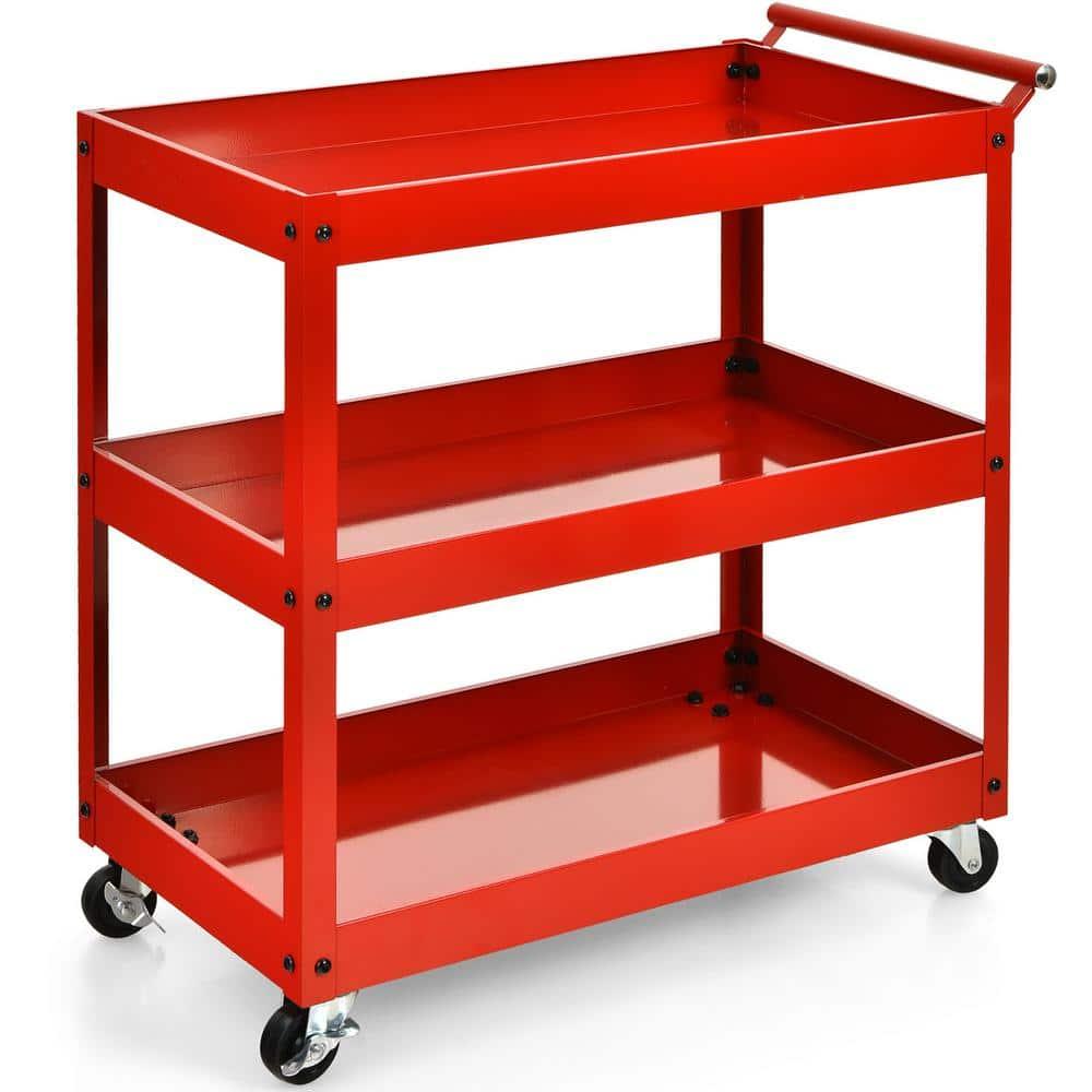 Costway 31'' H x 30'' W Utility Cart with Wheels