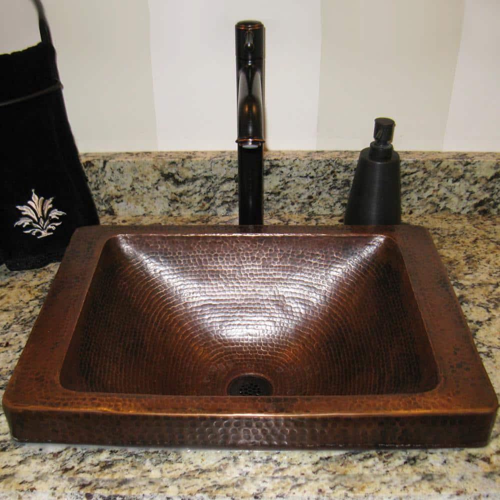 Novatto 14'' Copper Rectangular Bathroom Sink