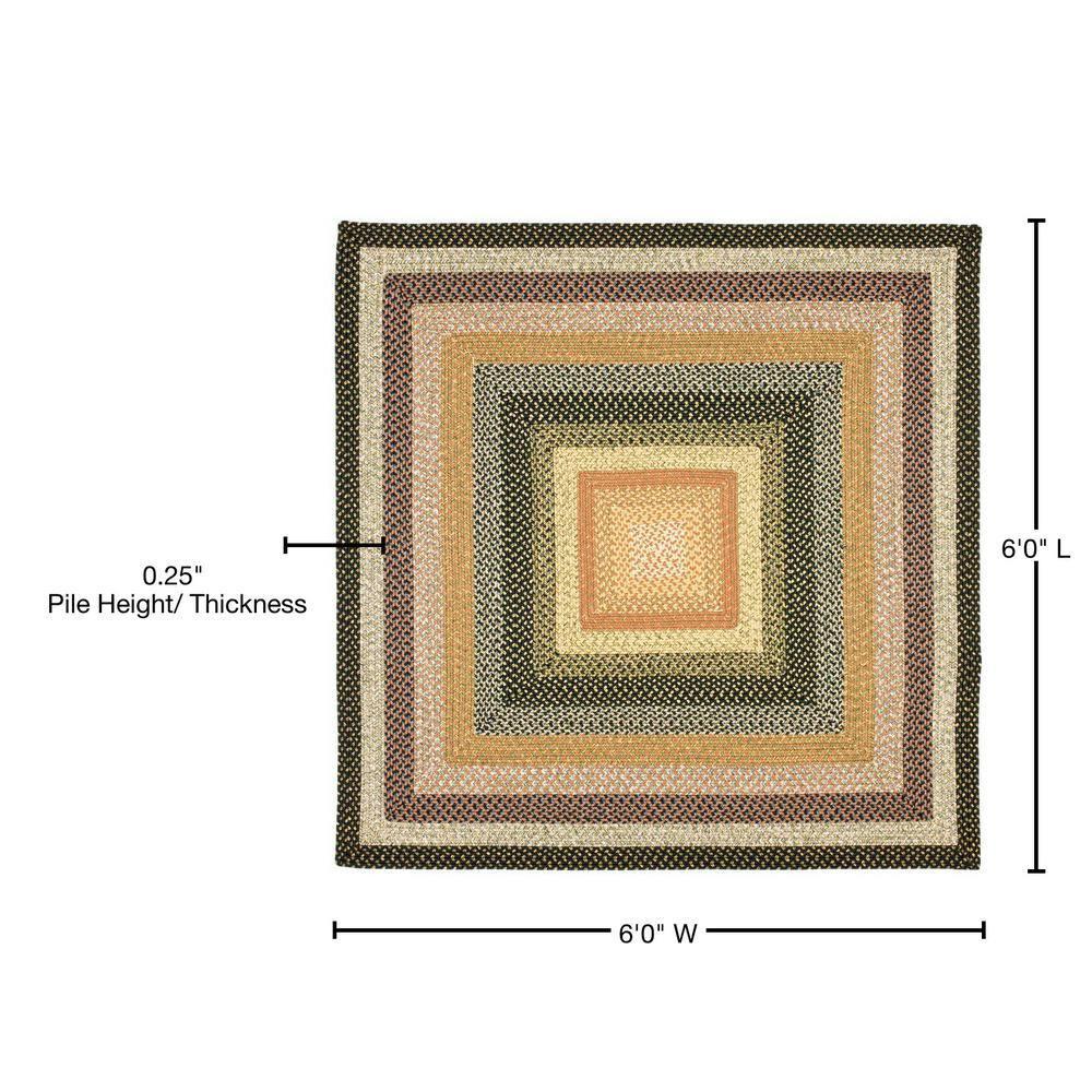 Braided BRD308 Hand Woven Area Rug - Multi - 6'x6' - Safavieh.