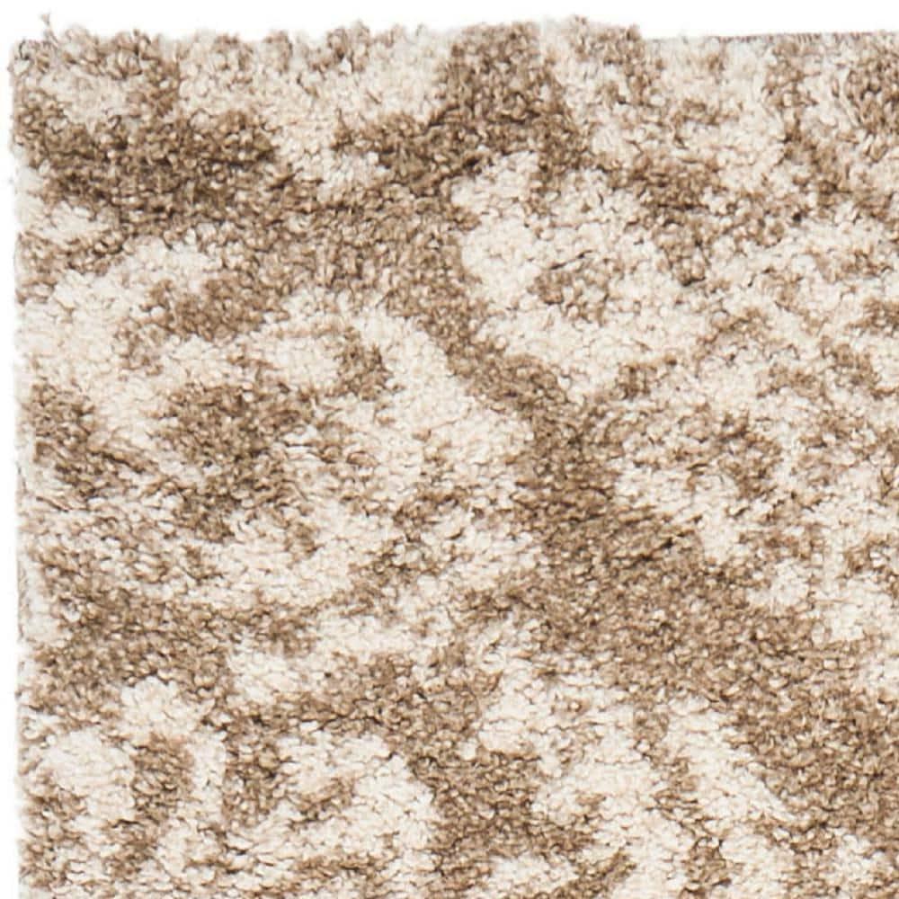 Florida Shag SG460 Power Loomed Indoor Runner Rug - Beige/Cream - 2'3"x11' - Safavieh