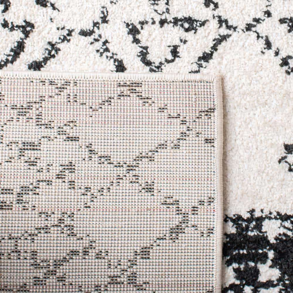 Tulum TUL229 Power Loomed Runner Rug - Ivory/Black - 2'x11' - Safavieh.
