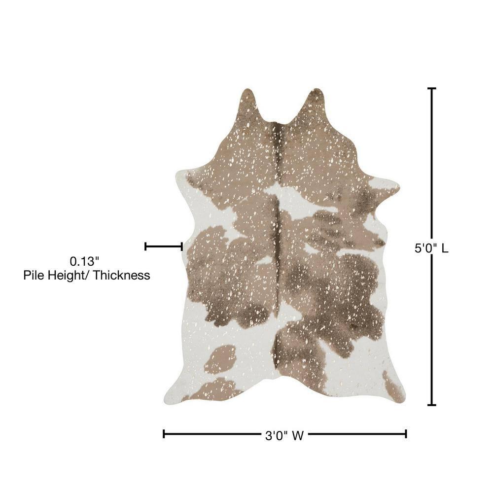 Loloi II Bryce Faux Cowhide Taupe / Champagne Area Rug