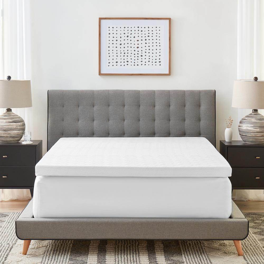 Bodipedic Essentials 3-Inch Gel Memory Foam Mattress Topper with Cooling Cover, California King