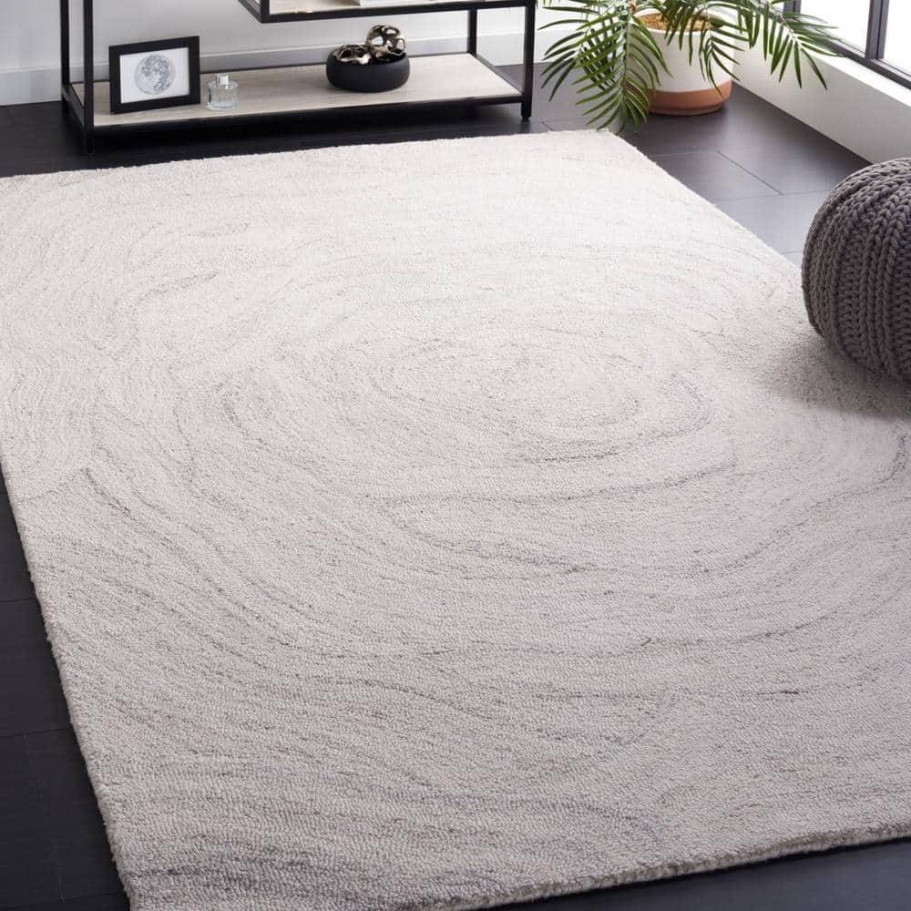 Abstract ABT148 Handmade Indoor Accent Rug - Light Grey/Beige - 3'x5' - Safavieh