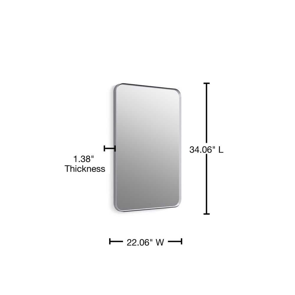 KOHLER Essential Rectangular Wall Mirror, Bathroom / Vanity Mirror with Frame