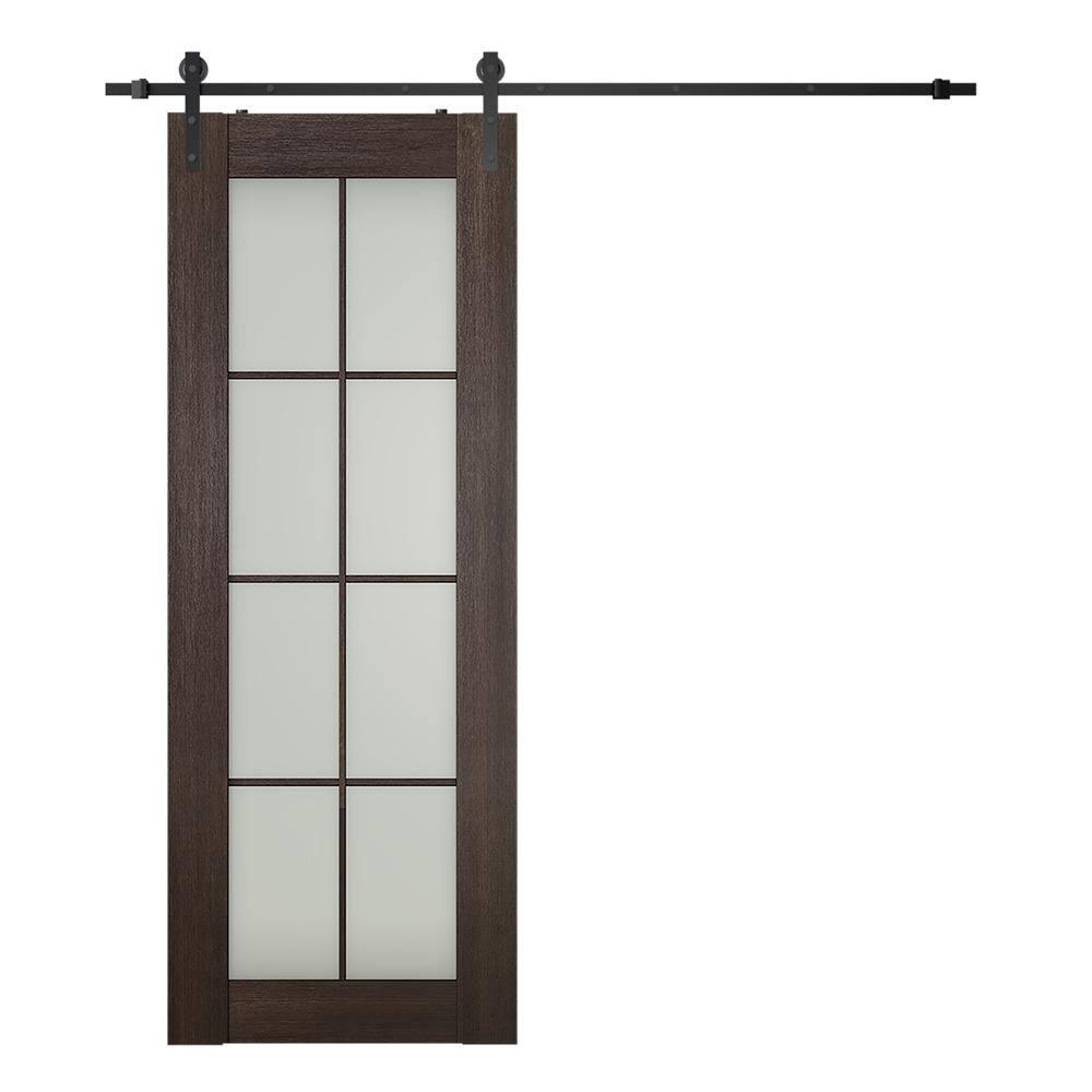 Belldinni Avon 8 Lite Solid + Manufactured Wood Paneled Barn Door