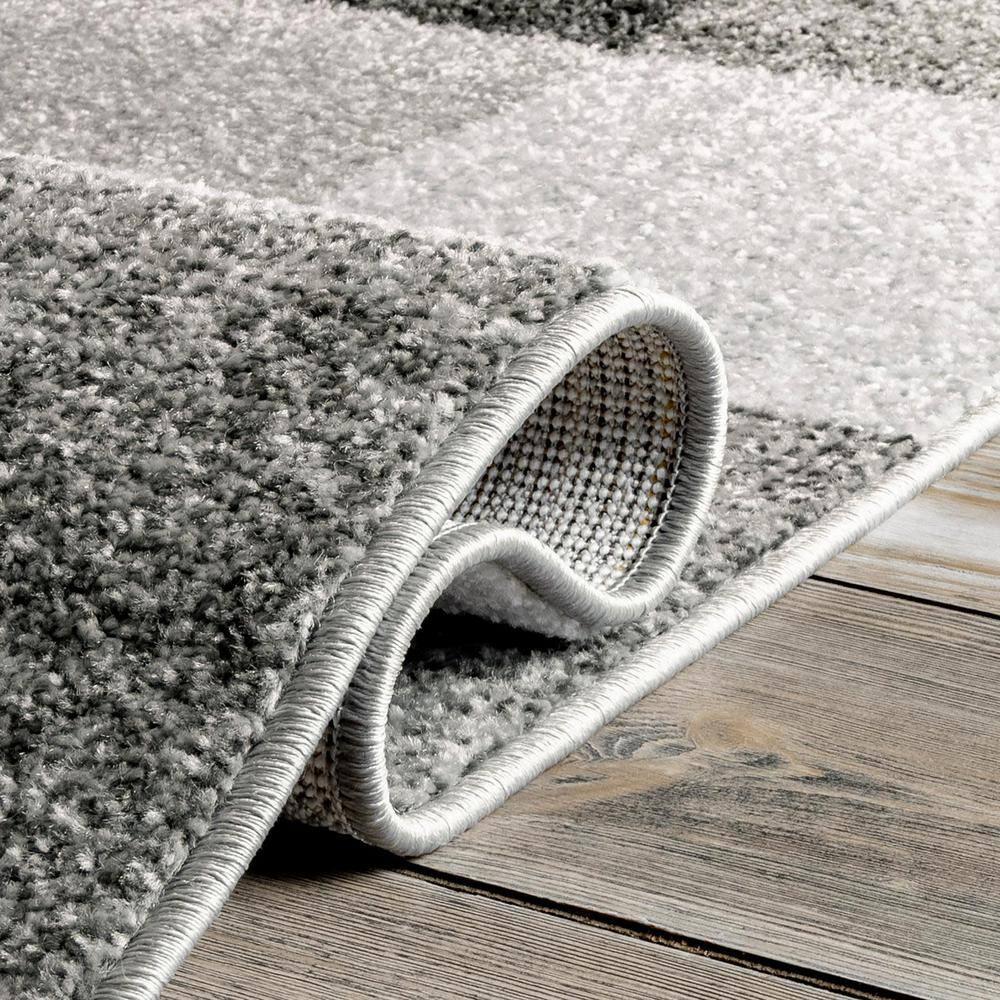 Nuloom Aisha Plaid 4x6 Indoor Area Rug for Living Room Bedroom Dining Room Kitchen, Grey/Ivory