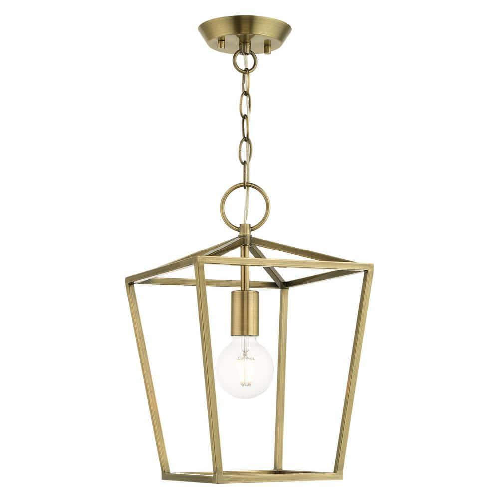 10 Sq. inch 1 Light Convertible Lantern Pendant Lighting Fixture