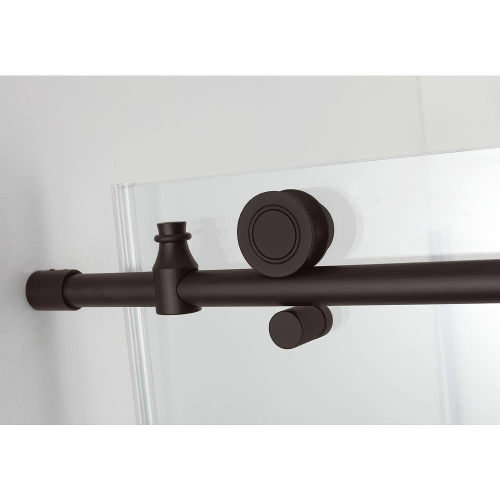 Coraline XL 56" W x 80" H Single Sliding Frameless Shower Door