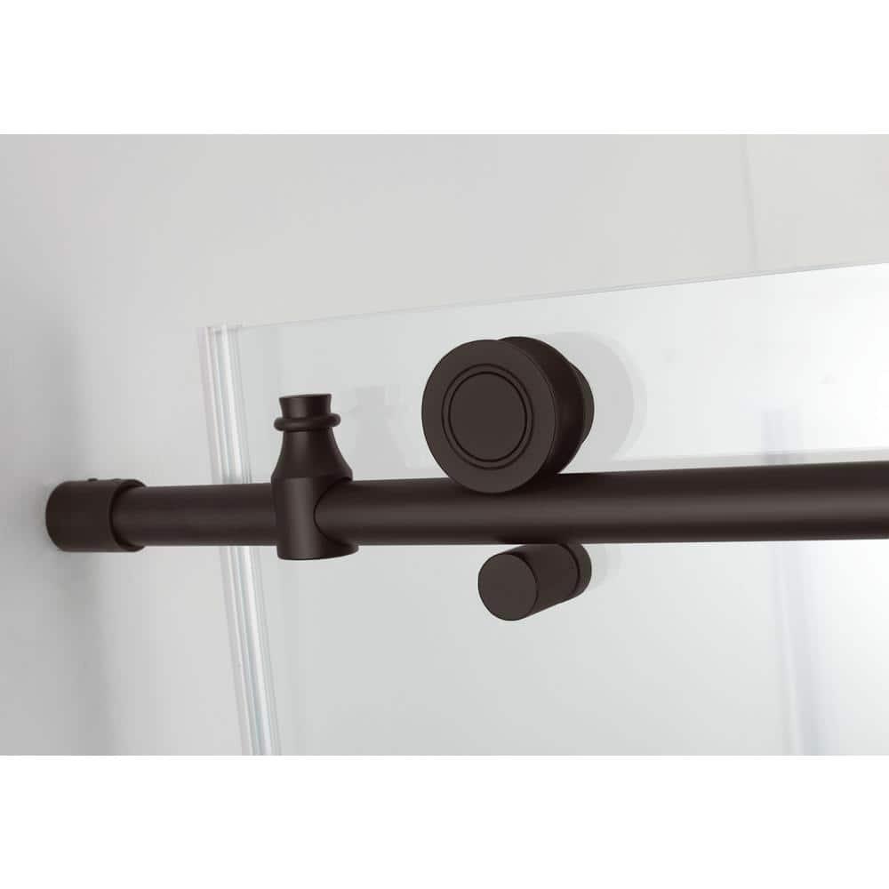 Coraline XL 56" W x 80" H Single Sliding Frameless Shower Door