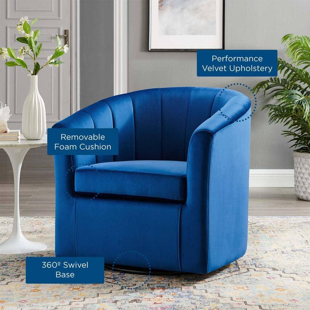 Modway Prospect Performance Velvet Swivel Armchair