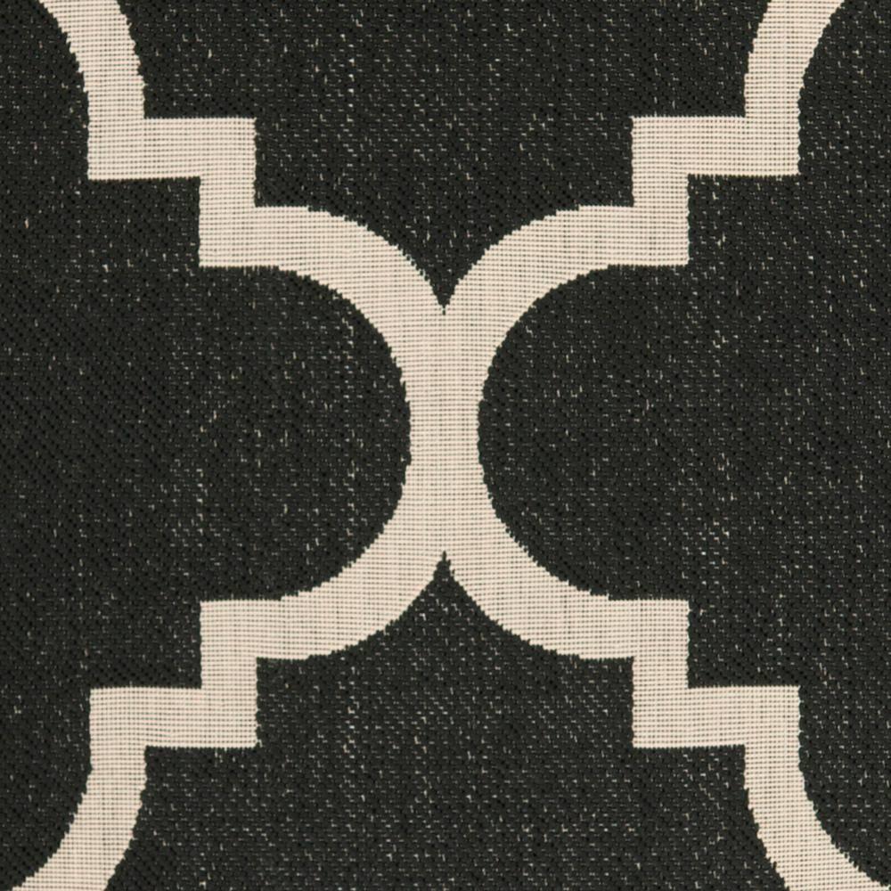 Courtyard CY6243 Power Loomed Indoor and Outdoor Area Rug - Black/Beige - 5'3"x7'7" - Safavieh