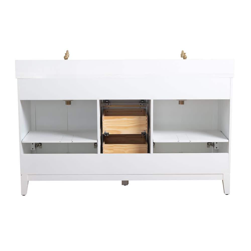 60 Double Bathroom Vanity with Top