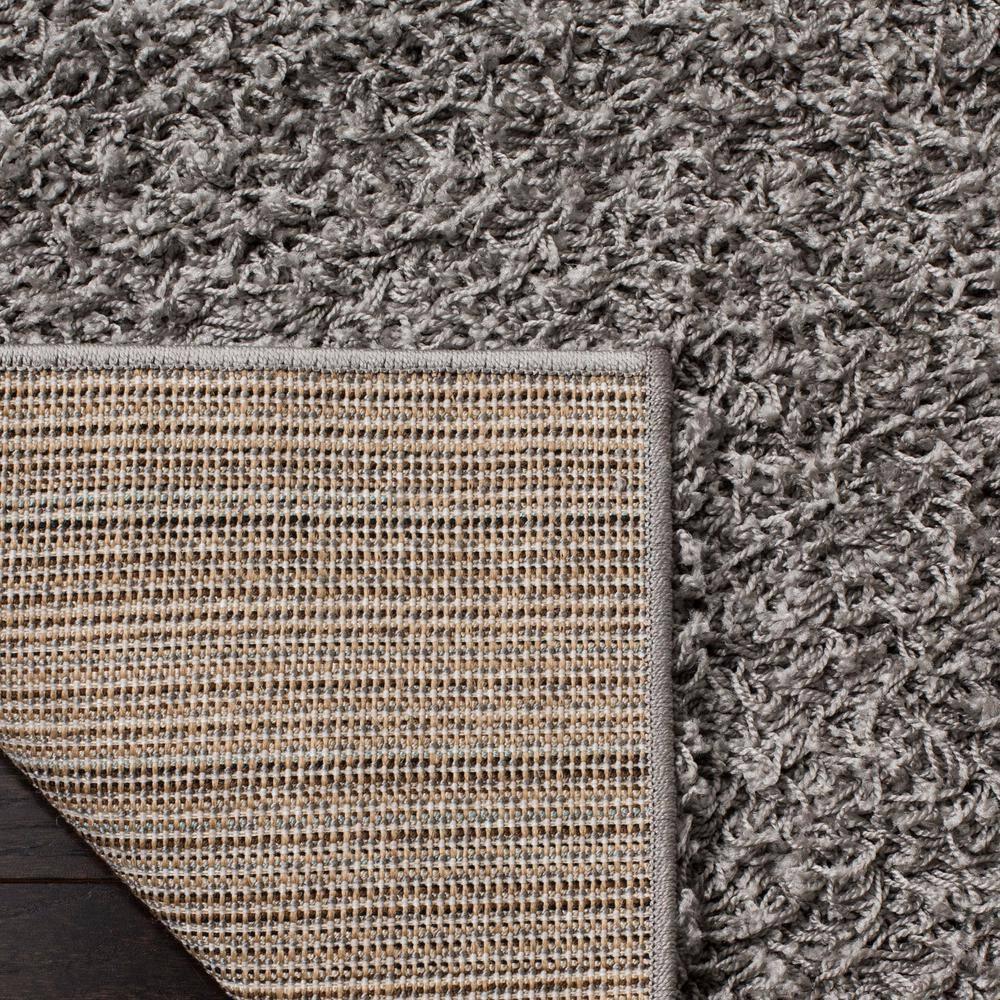 SAFAVIEH Athens Solid Plush Shag Area Rug, Light Grey, 5'1" x 7'6"